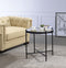 Bage II End Table, Black & Glass